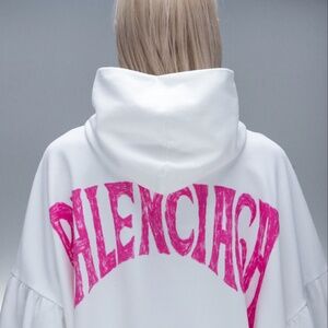 Paris Tropical Round Hoodie White | BALENCIAGA 🌴